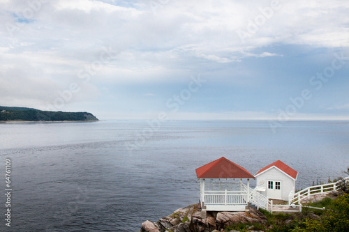 Whales watching houses along the Saint Lawrence River, Tadoussac