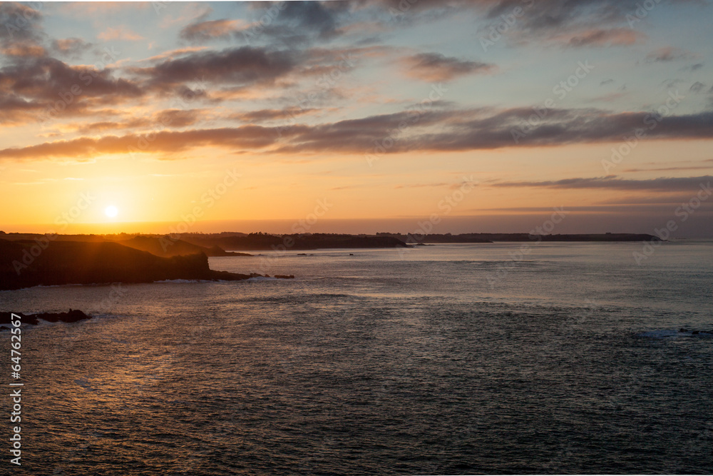 Sea at sunset, Cote D'Emeraude, Cancale, Ille-Et-Vilaine, Britta Sea at sunset, Cote D'Emeraude, Cancale, Ille-Et-Vilaine, Britta