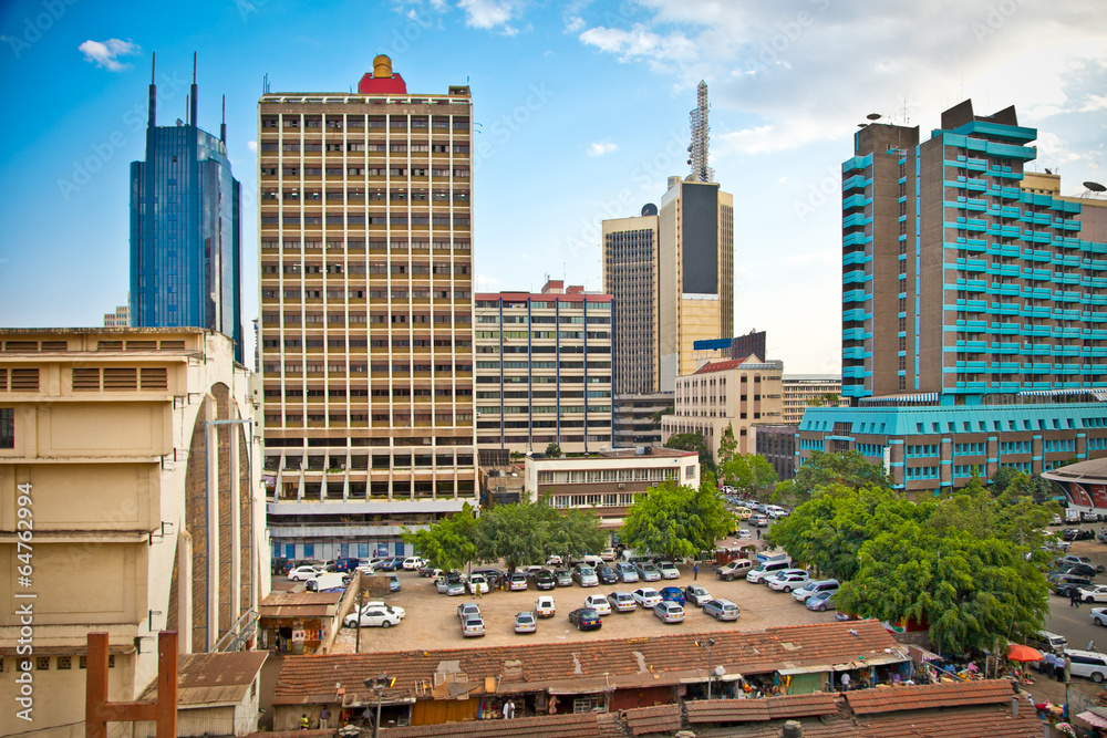 Naklejka premium Nairobi, the capital city of Kenya