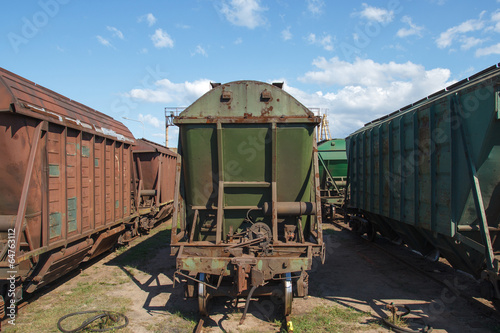 Industrial train vagons photo