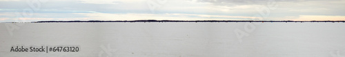 Frozen lake, Orangeville, Dufferin County, Ontario, Canada