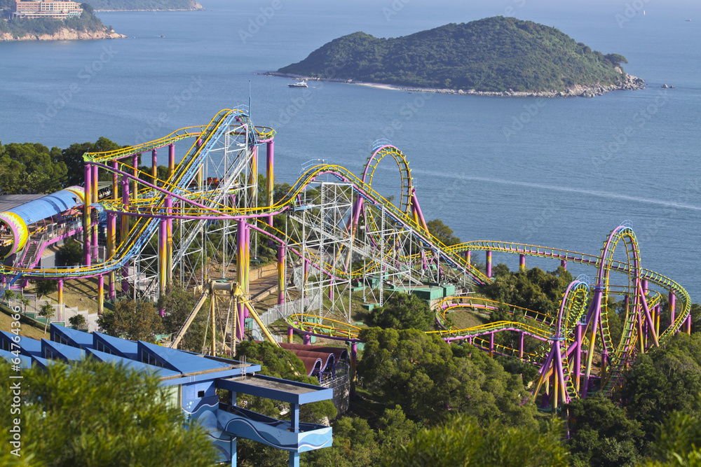 Obraz premium Парк аттракционов в Гонконге