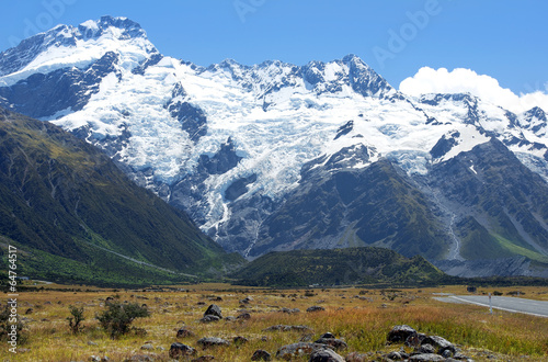 picturesque landscape with wild nature in New Zealand