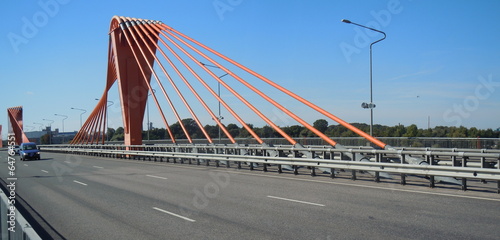 Panorama of Southern Bridge (Riga, Latvia)