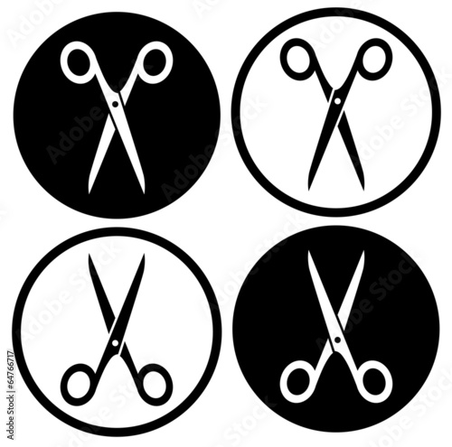 set round scissors icon