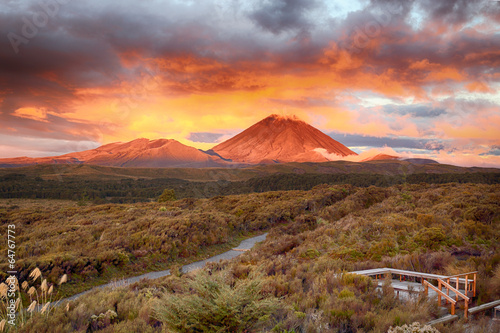 Sunset at Mt Ngauruho, New Zealand