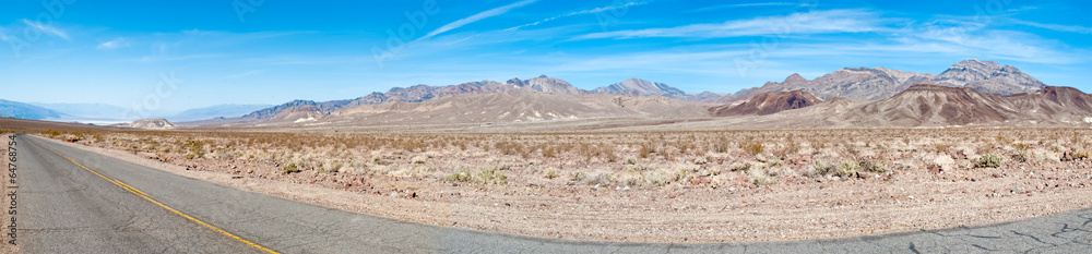 Road passing through landscape, Death Valley National Park, Cali Road passing through landscape, Death Valley National Park, Cali