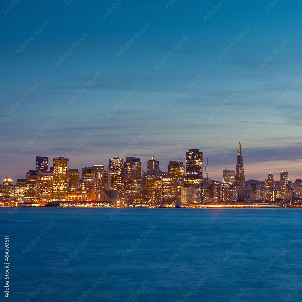 Fototapeta premium San Francisco taken from Treasure Island.