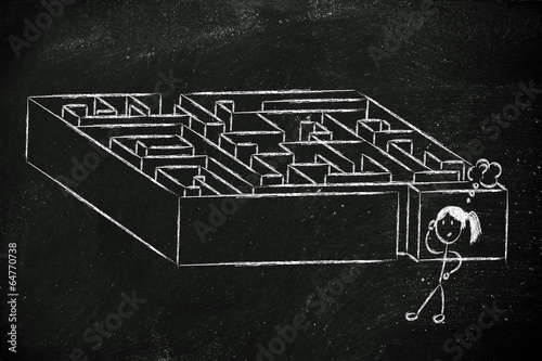 Obraz na plátne metaphor maze design: find your way