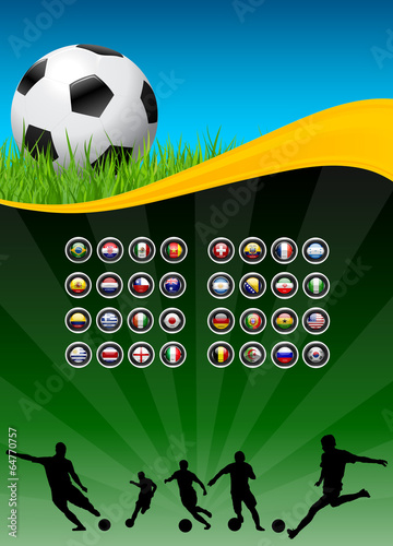 World Cup Brazil 2014 flags countries