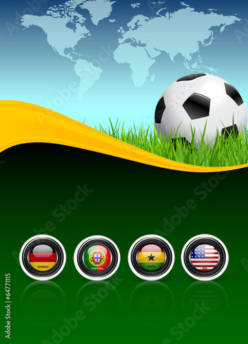 World Cup Brazil 2014 flags countries