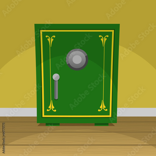 Green retro safe box