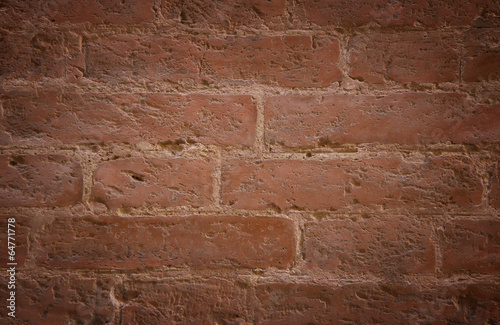 Old medieval brick wall background