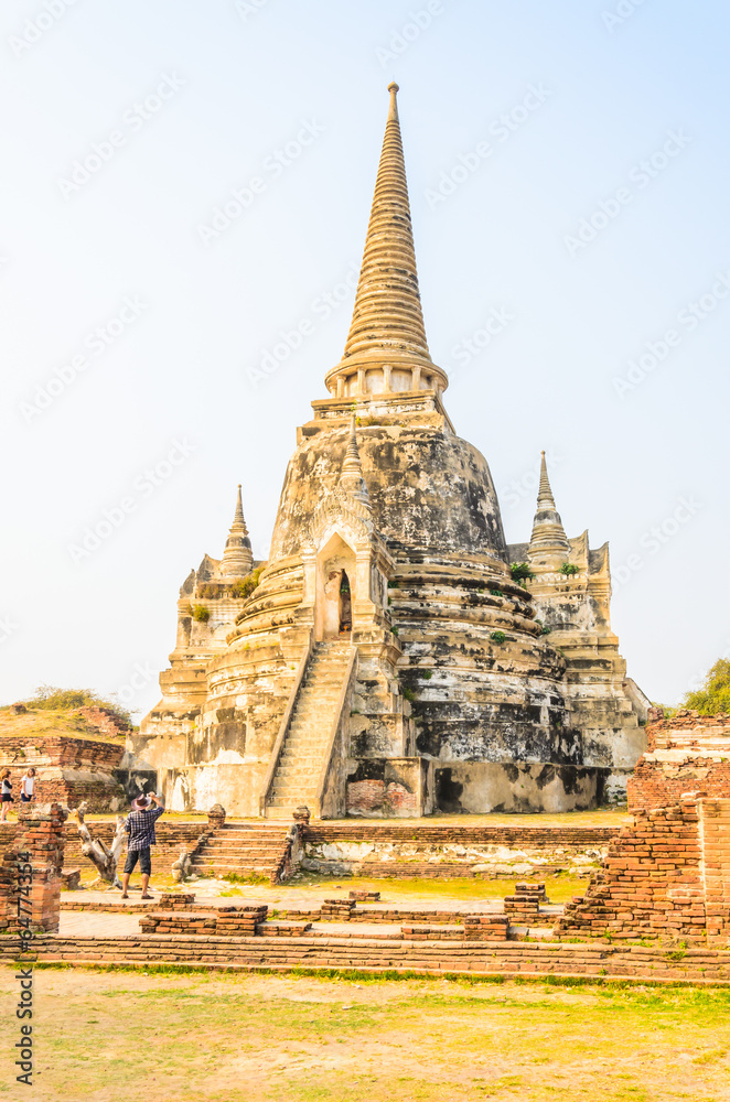 Fototapeta premium Wat Phra Si Sanphet temple at ayutthaya Thailand