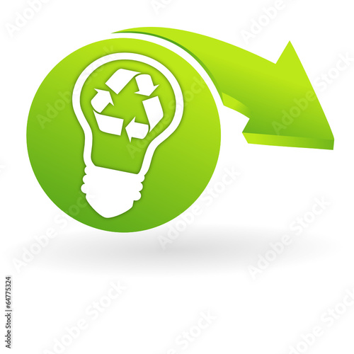 ampoule recyclable sur web symbole vert