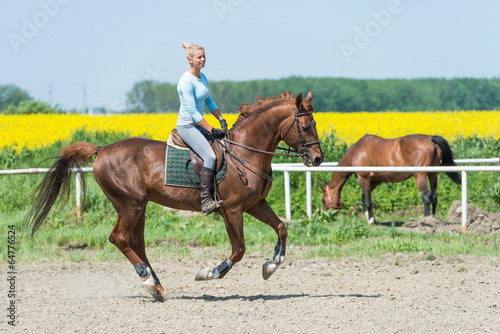 Girl riding a horse © Dusan Kostic