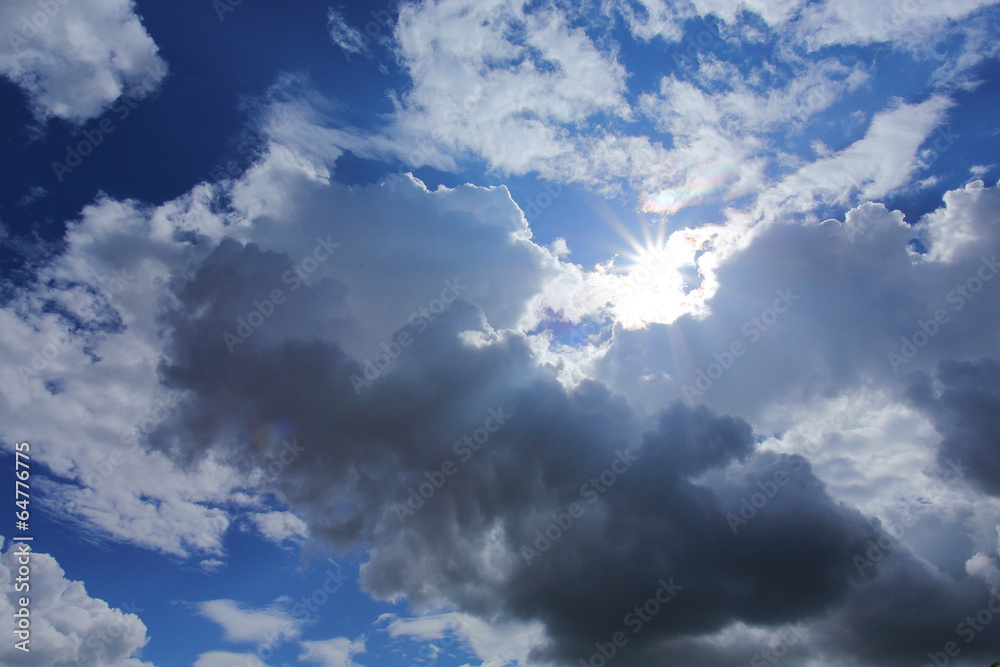 big sun on the sky with cloudscape big sun on the sky with cloudscape