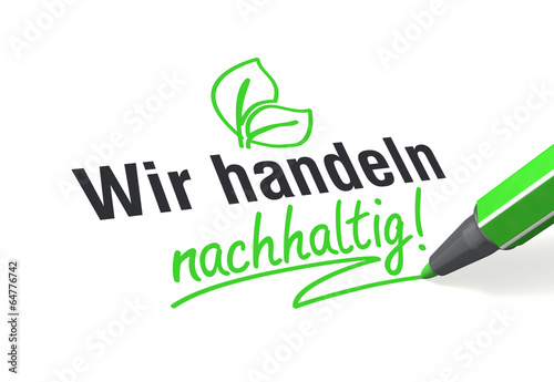 Wir handeln nachhaltig! photo