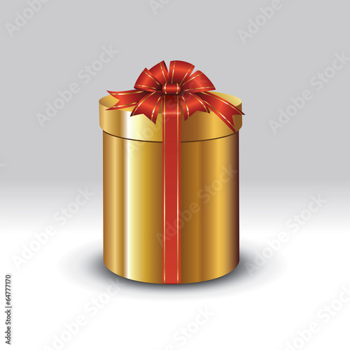 Golden gift box