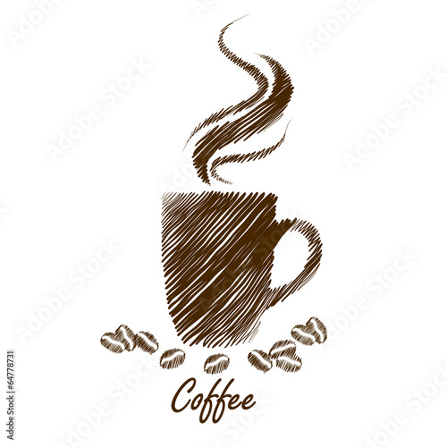 coffee cup hand drawn vector,illustration