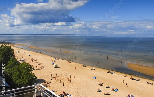 Baltic beach in Jurmala - famous resort in Latvia
