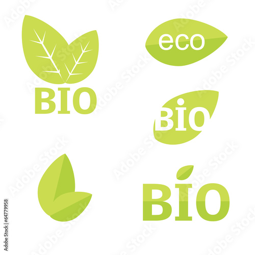 Ecology, organic icon set. Eco-icons