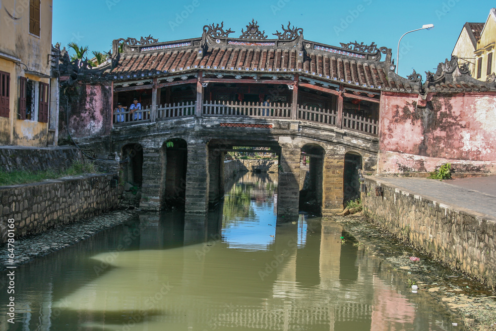 japanese bridge in hoi an ancient town,vietnam