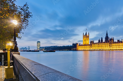 Houses of Parliament at London, England