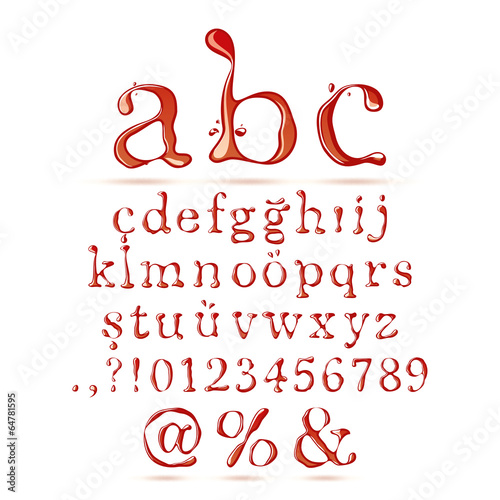 Ketchup alphabet lower case