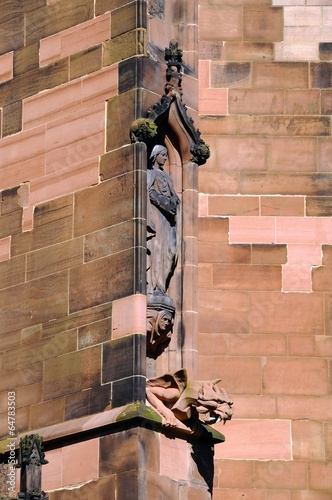 Statue on Cathedral, Lichfield © Arena Photo UK