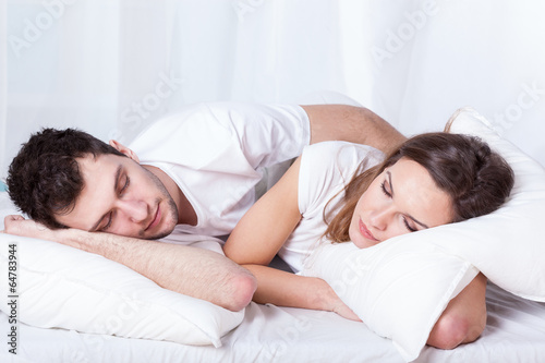 Beautiful couple sleeping