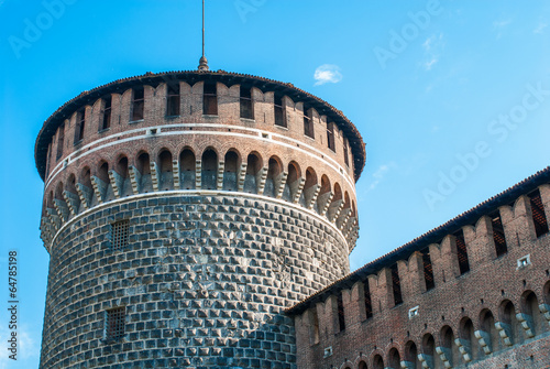 Castello Sforzesco, cinta muraria, Milano