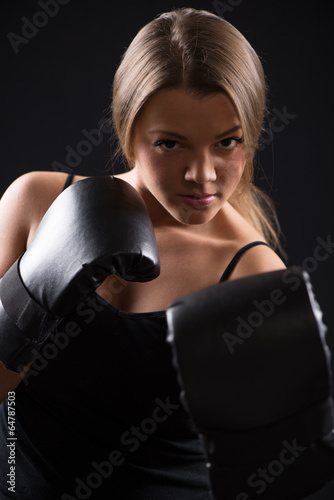 Boxing woman