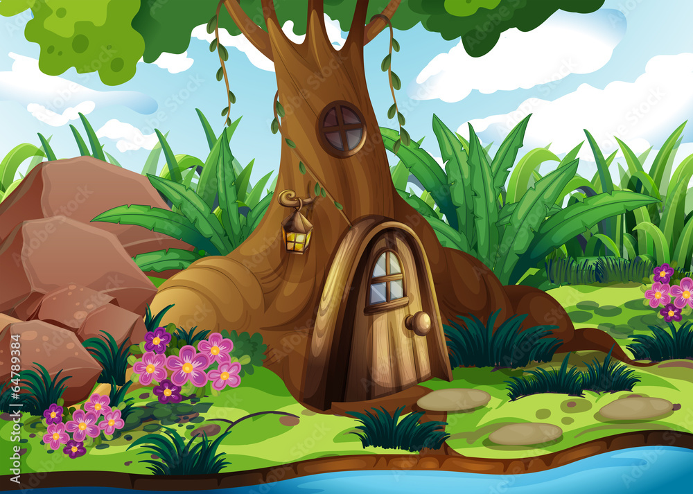 Obraz premium A treehouse at the forest