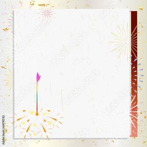 線香花火　和柄