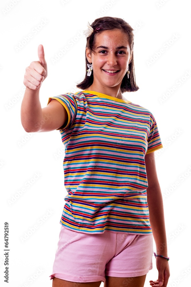 little girl with thumbs up little girl with thumbs up