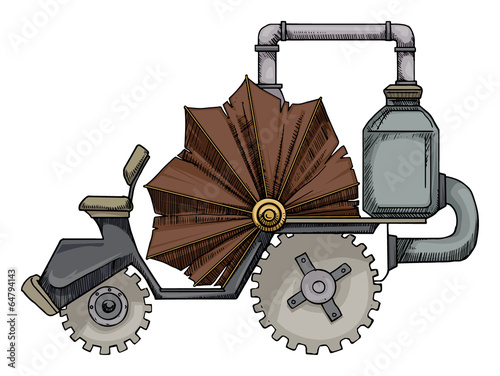 fantastic steam engine car