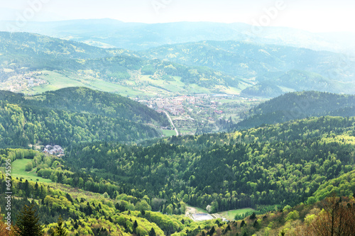 Panorama of Polish mountains photo