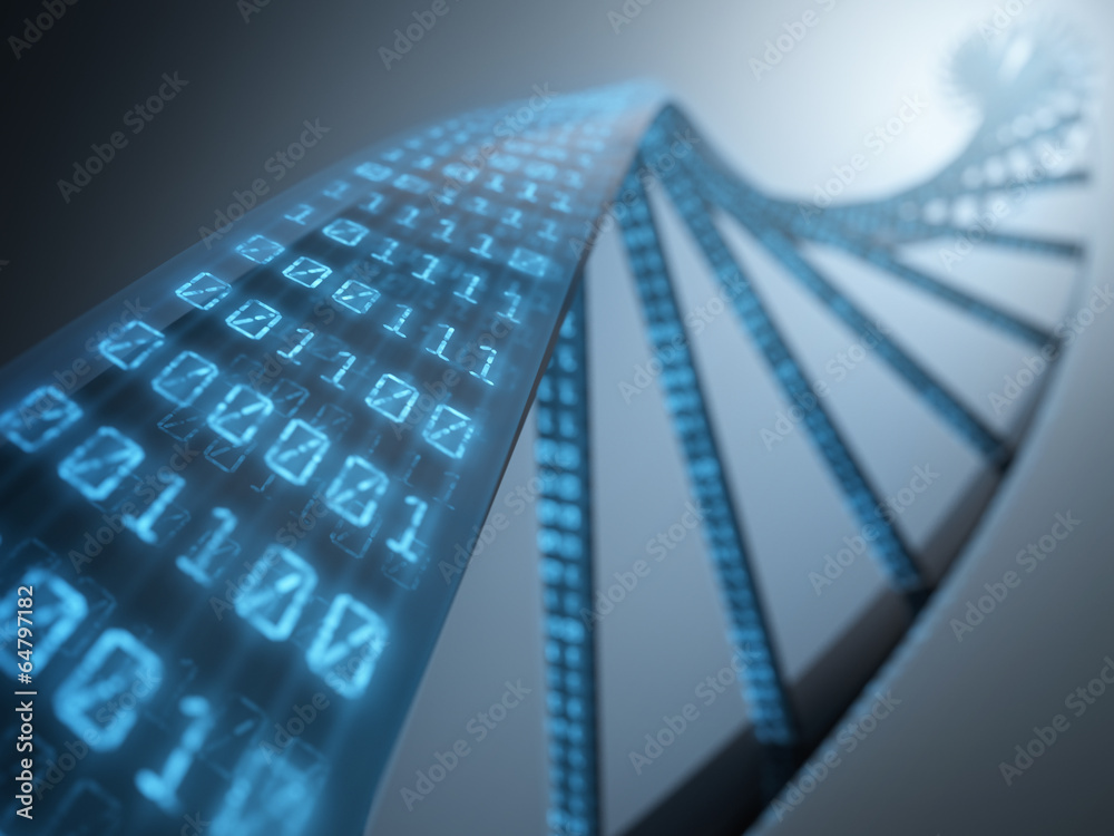 DNA Binary - obrazy, fototapety, plakaty 