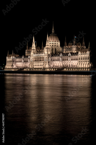 Fotografía Hungarian Parliament Building at night. Budapest, Hungary