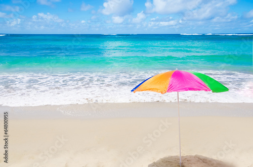 Beach umbrella by the ocean