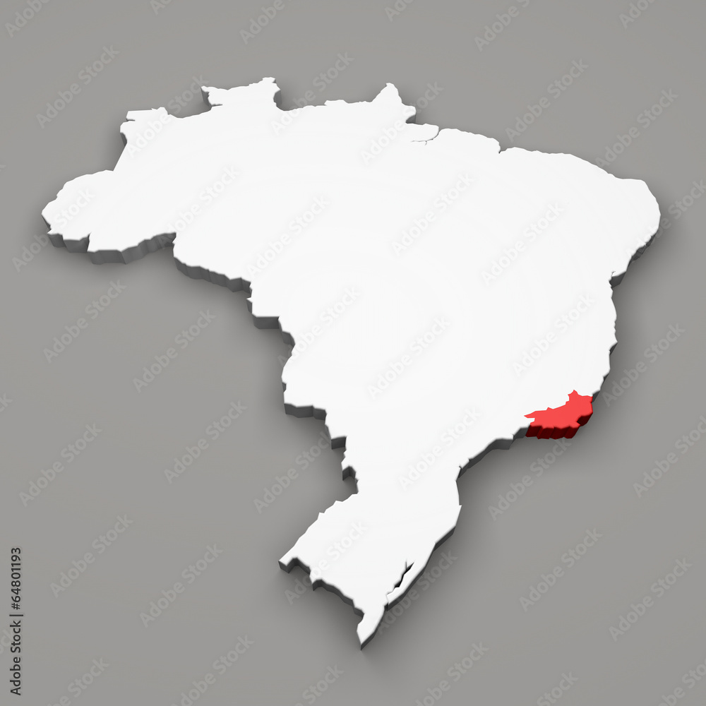 Mappa Brasile, divisione regioni, Rio de Janeiro