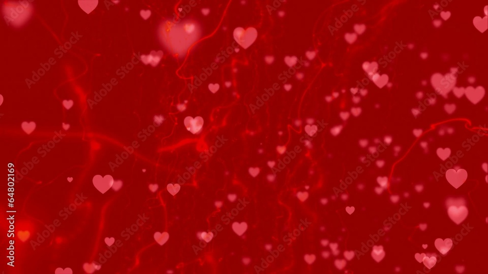 wedding loop background, abstract motion, particle red heart wedding loop background, abstract motion, particle red heart