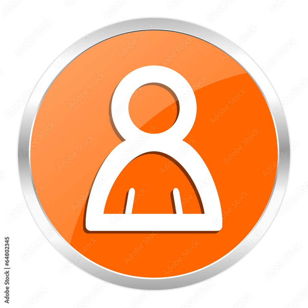 person orange glossy icon person orange glossy icon