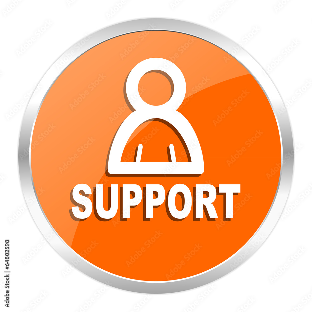 support orange glossy icon support orange glossy icon
