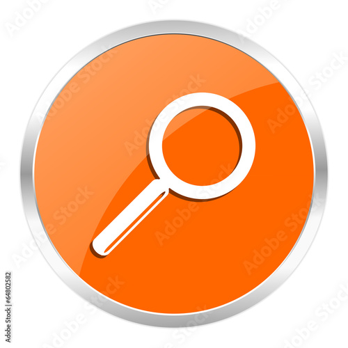 search orange glossy icon