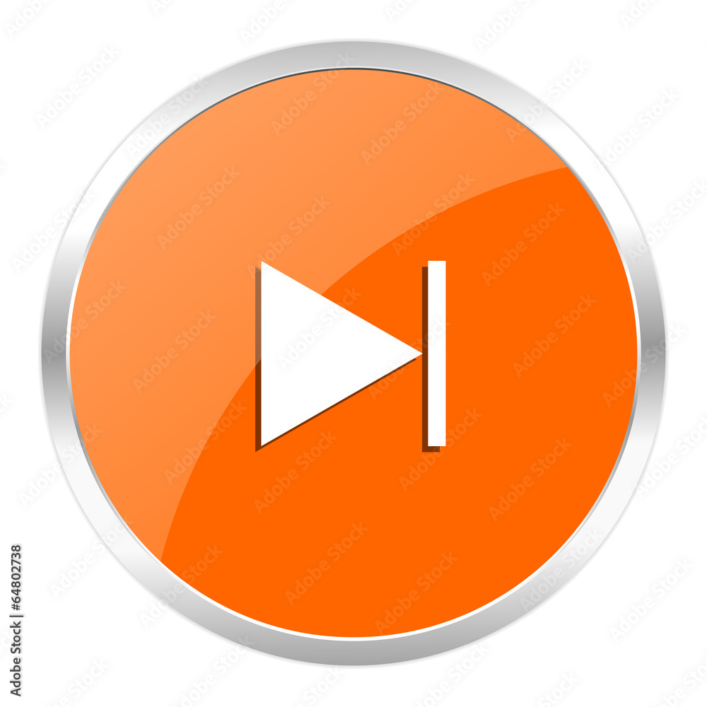 next orange glossy icon