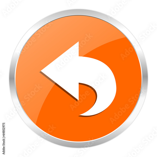 Free Download back orange glossy icon - GFXLoad