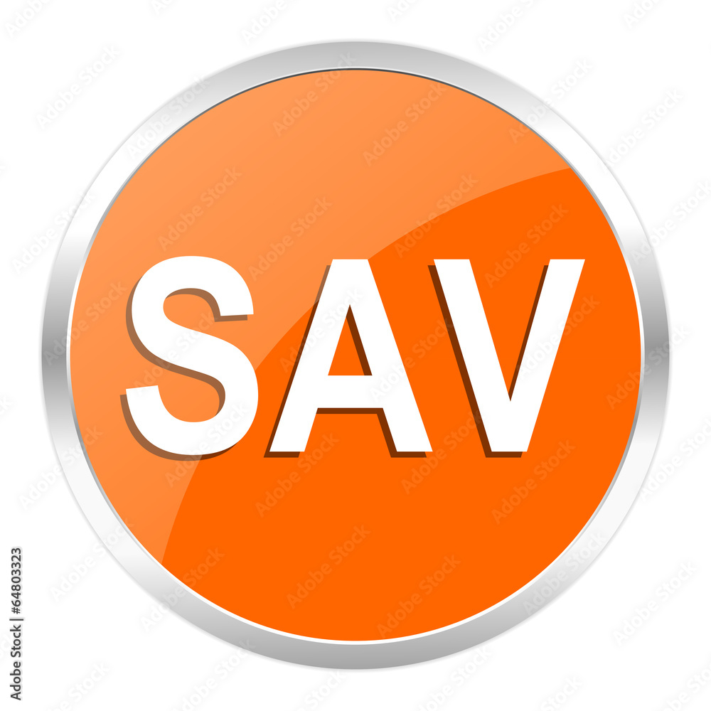 sav orange glossy icon