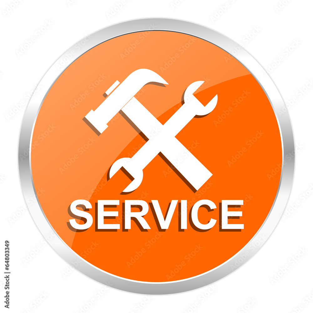 service orange glossy icon